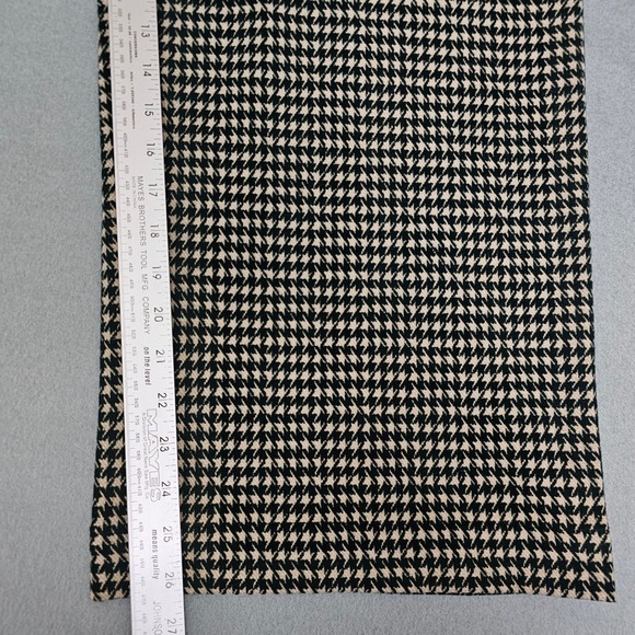 JODIFL Wide Leg Pants Houndstooth Green Cream Cropped L Elasic Waist Pull On NEW - Picture 12 of 13